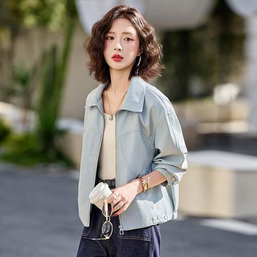 春季女时克装搭新款YB2607-0尚百搭减龄小个子女式皮衣百夹外套