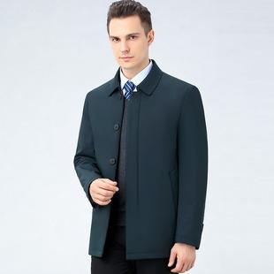 领男羽绒夹克216 翻装 F外套商务休爸 羽闲绒服男新款 冬中年轻薄款