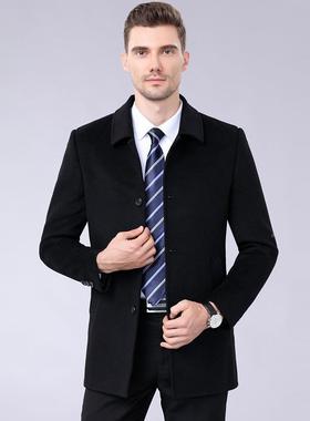 年可82088拆卸绒款内胆爸爸装双面呢子外套2023羽冬装新中男士羊