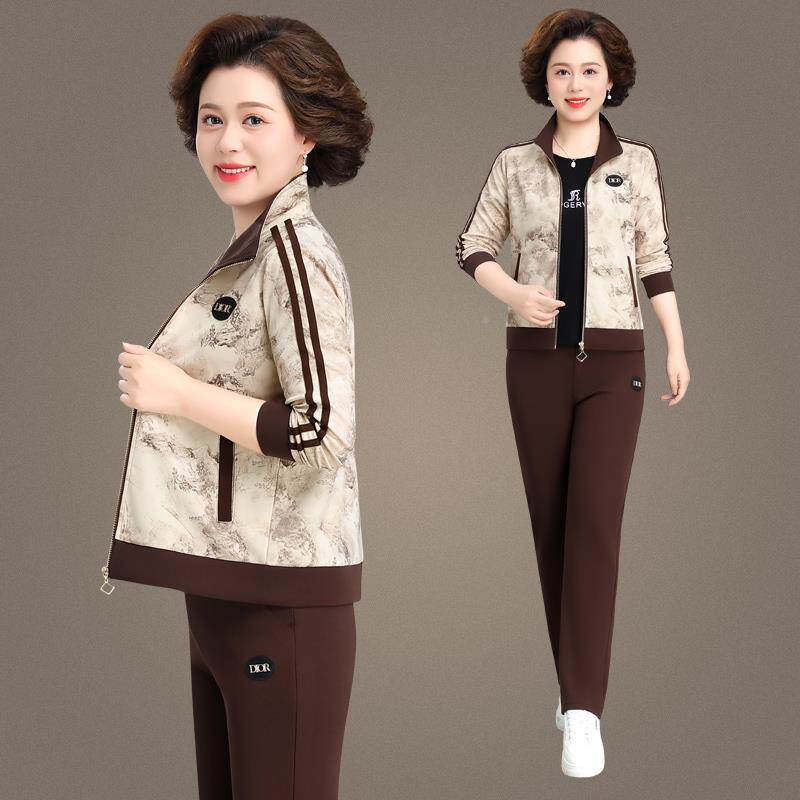 春秋季女式弹力长袖运动套装9686075领休闲身服透健气春棉装质秋