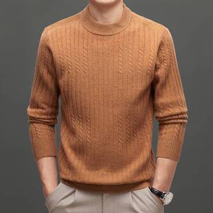 时尚 毛秋冬新品 感经衣宽松加厚 KK牌男典士纯羊毛衫 高端大毛9519