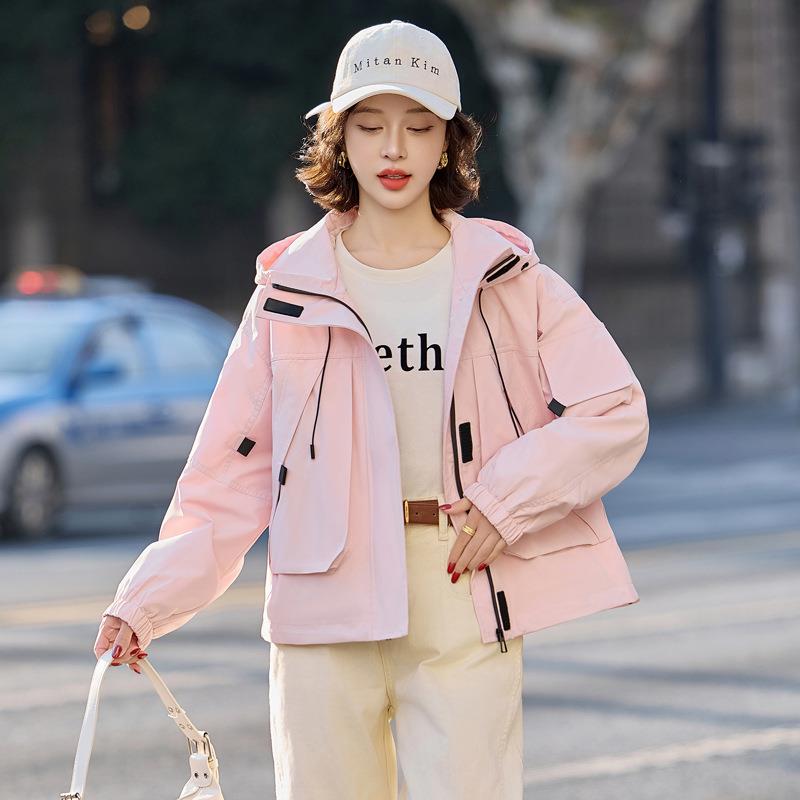 205外春季小新款女装个时尚连帽长袖洋气宽松子休闲套W5807-01 W5