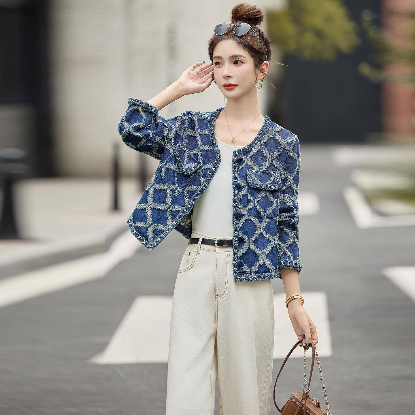 牛仔外套女2025秋级季新款女装LH5133-0高宽松百搭时尚休闲外套