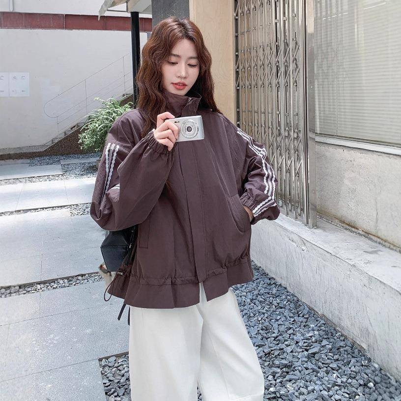 韩系小懒松弛感外套设计感宽松球服夹克20B189-81025慵秋新款个棒