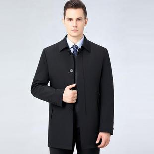 F羽服中长款 拆卸鹅绒绒内胆可2168 休闲保暖冬风衣外 中老年男士 季