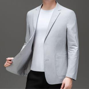 纯春色男士 薄99123 闲高端中青年休西装 单西秋新款 高级感服外 PP款