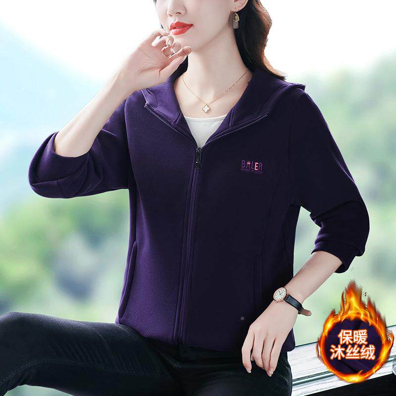 厚摇粒绒短外套女秋冬装新爆款抓绒款卫衣女加户绒外运动7416106