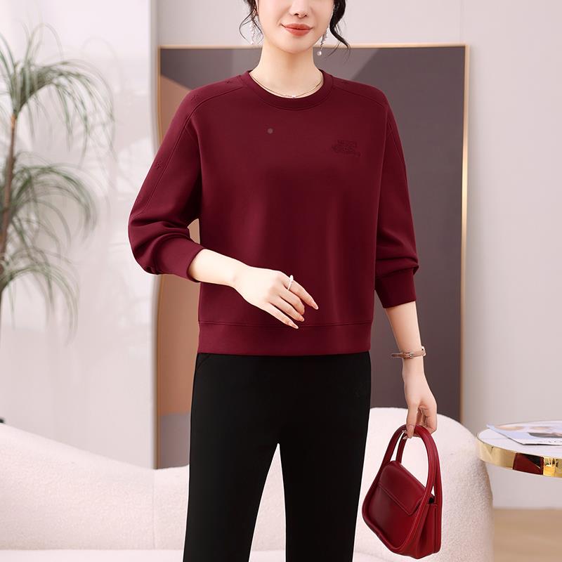 205春秋季新款成96896168年女运动闲套2装长袖PLO领百休搭O健身训