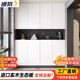 定制阳台柜储物柜靠墙一体飘窗收纳柜杂物柜子实木防晒专用置物柜