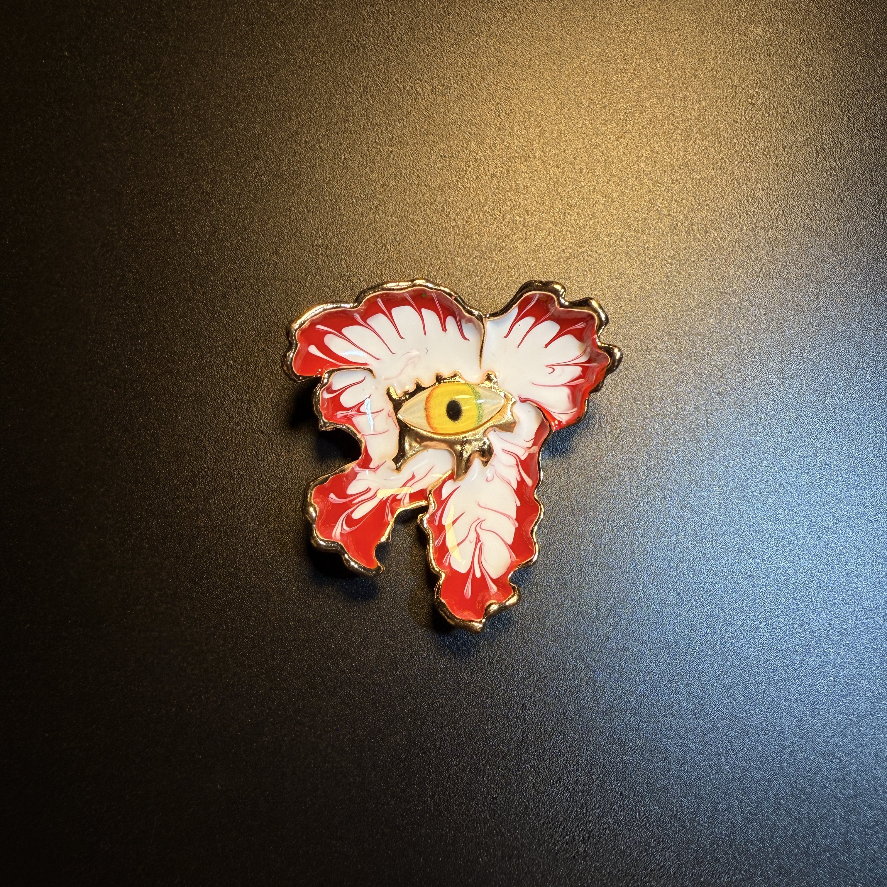 开花的橄榄 Vintage古着 Myth Bloom恶魔之眼胸针