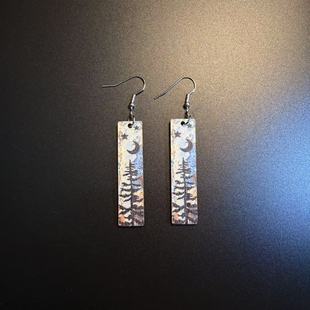 开花的橄榄 Vintage古着 Moonlit Pines月亮耳环 耳饰