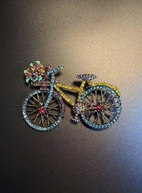 开花的橄榄 Vintage古着 Floral Whimsy自行车胸针