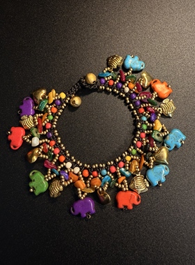 开花的橄榄 Vintage古着 Chromele彩色大象手链