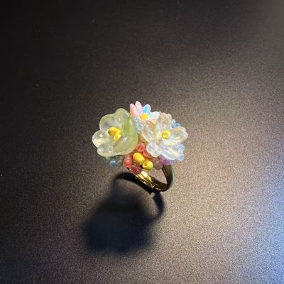 开花的橄榄 Vintage古着 Bloom Ring花朵戒指