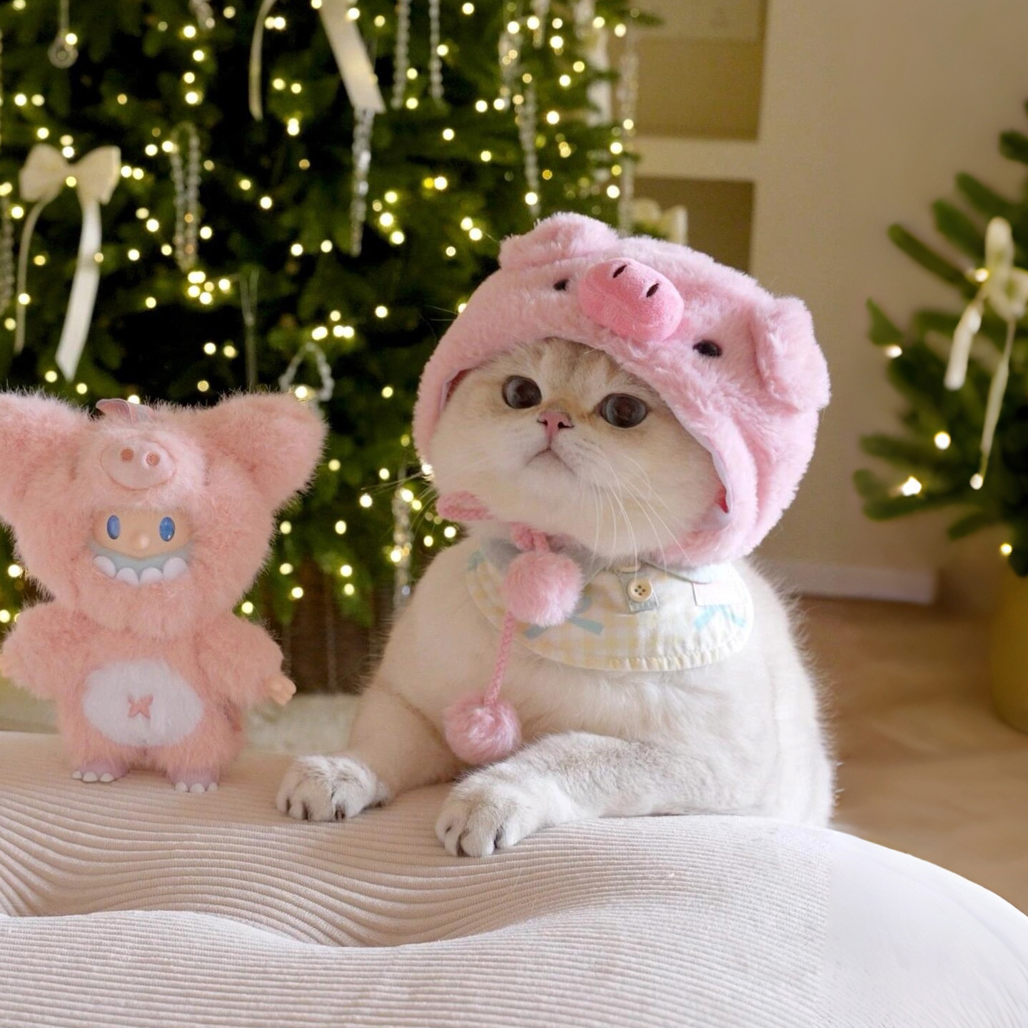 猫咪帽子可爱小猪头套