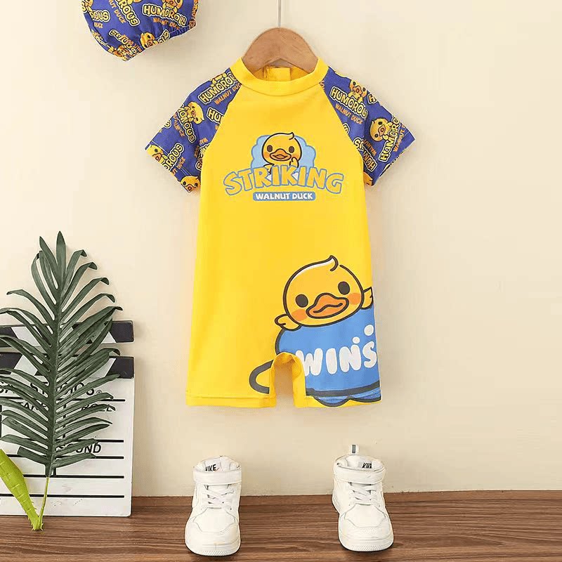 儿童泳衣2024新款男童夏季速干连体游泳衣服男孩薄款防晒海边度假
