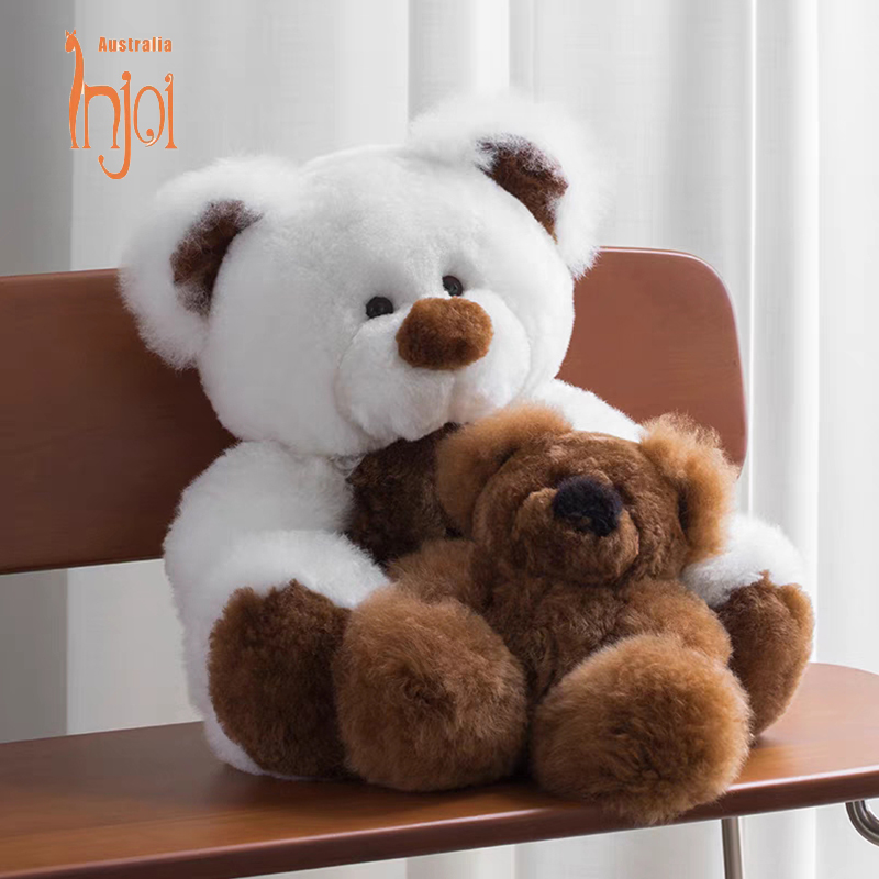正品Injoi棕熊羊驼毛绒玩具礼物