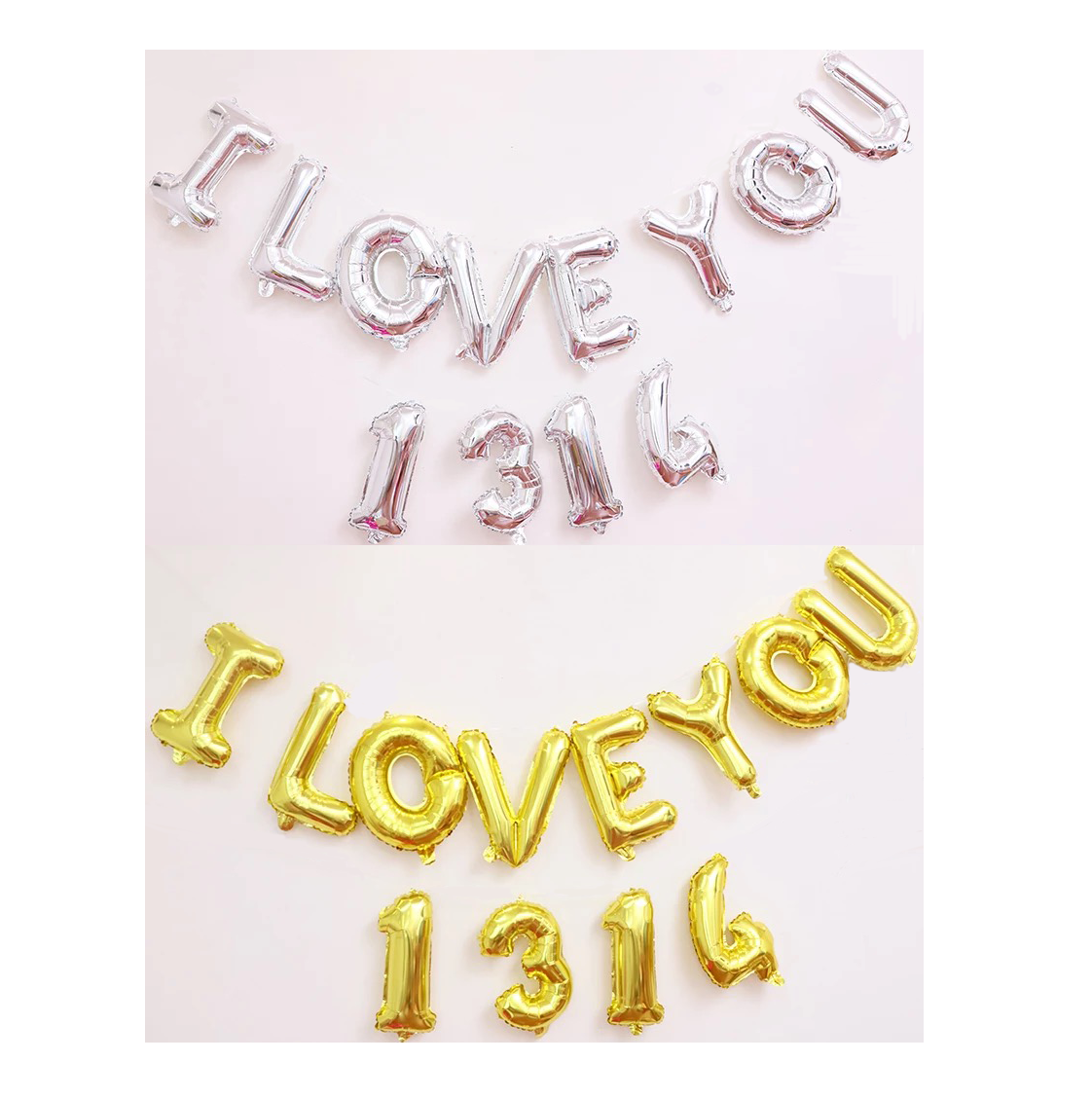 婚房洞房布置求婚表白iloveyou1314英文字母套餐铝膜气球装饰布置