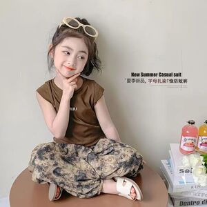 新品2026爆款春夏女童防蚊中大童女童夏装时尚洋气宽松短袖夏日装
