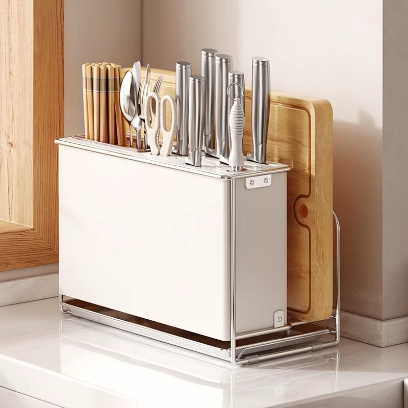 刀架置物架筷子刀具收纳架厨房砧板架筷笼菜板架筷子筒一体壁挂式