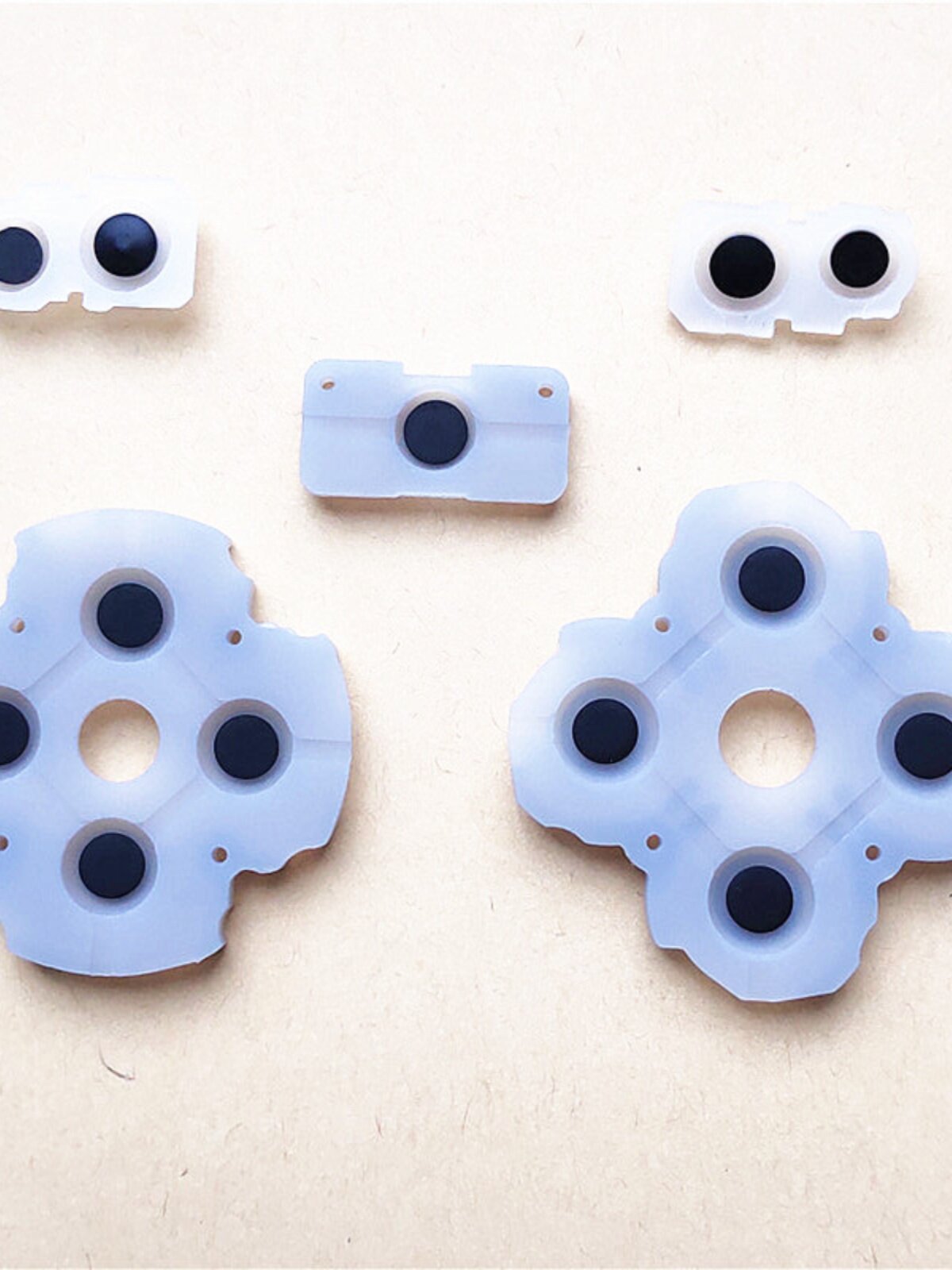 PS5 핸들 원래 전도성 접착제 크로스 방향 키 ABXY 고무 패드 삼각형 사각형 프레임 원형 신규 및 기존 버전 가죽 패드