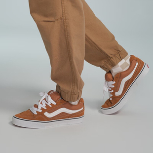 VANS范斯 Caldrone美式复古棕色运动休闲男板鞋面包鞋VN000CXZ1OU