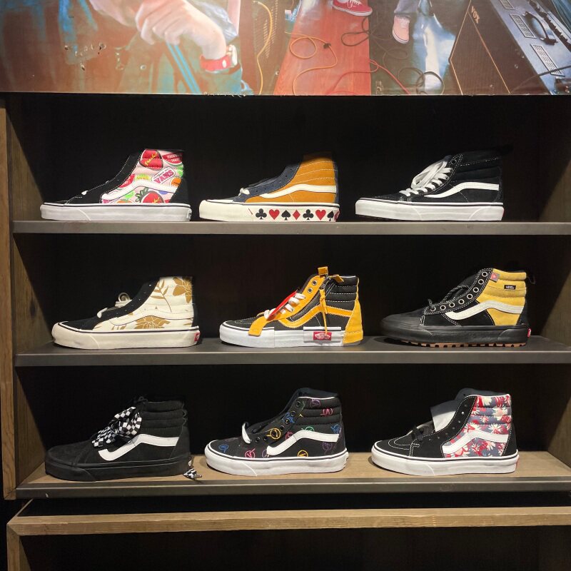 VANS SK8 HI 黑白经典高帮男女鞋加绒帆布鞋滑板鞋断码 瑕疵 清仓