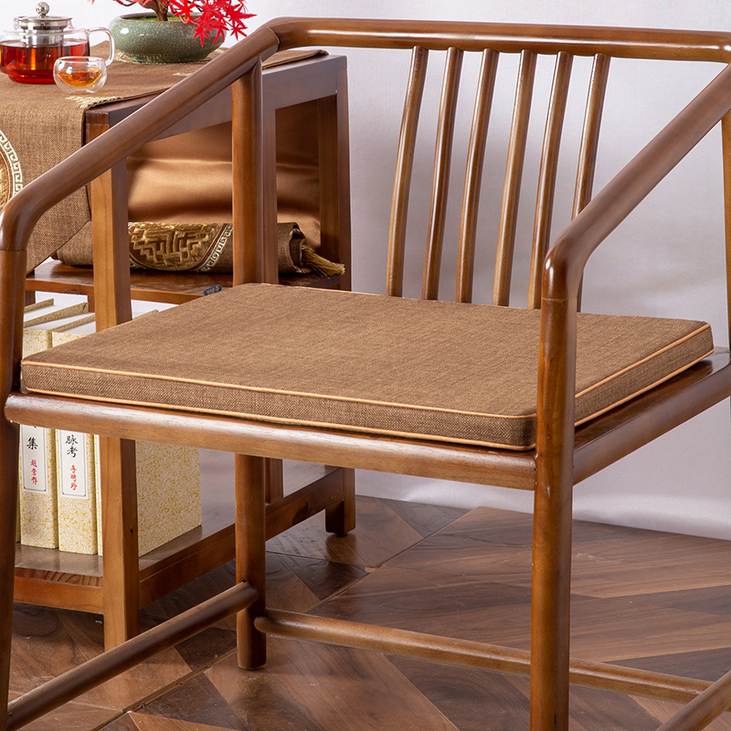 中式坐垫茶桌凳子椅子垫实木办公室海绵太师椅垫红木圈椅座椅餐椅