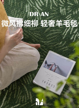 【绿色限定】DRAN新西兰羊毛客厅地毯卧室高级氛围感轻奢绿色新款