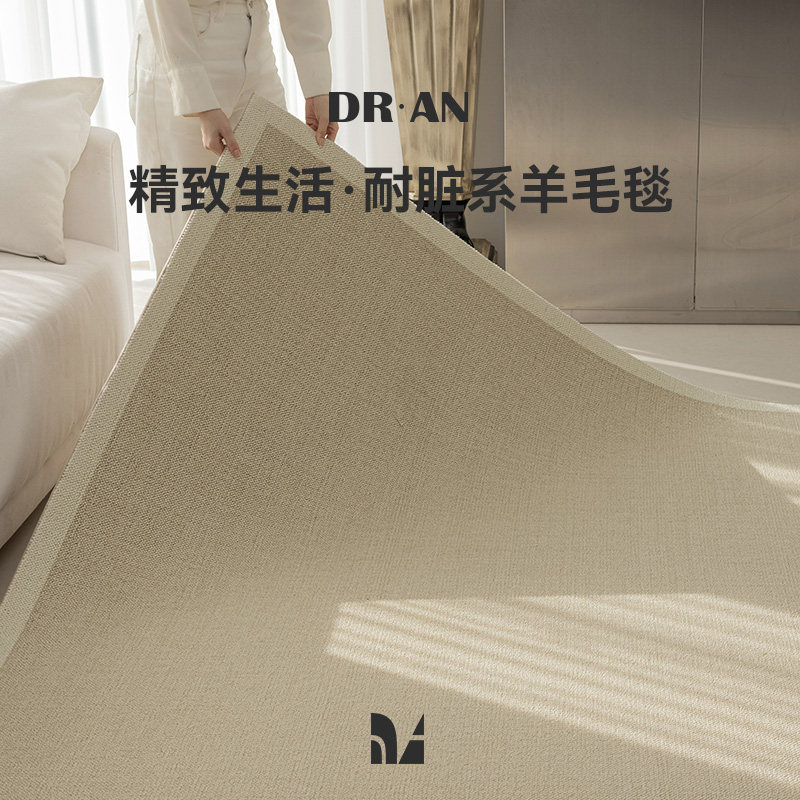 DRAN客厅极简风羊毛地毯