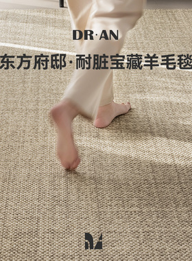 DRAN耐脏 新西兰进口羊毛地毯家用客厅茶几轻奢现代极简大宅标配