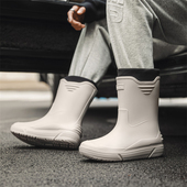 短中筒防滑雨靴加绒棉水靴工作胶鞋 雨鞋 夏季 束口防雨防水鞋 男新款