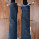 高腰显瘦宽松八分小个子烟管裤 2025新款 女冬季 加绒加厚直筒牛仔裤