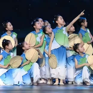 小荷风采童年的夏夜演出服蒲扇摇过的夏天外婆桥童忆月光表演服装