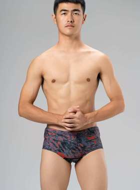 飘（FEW）新品男士泳裤时尚印花性感游泳裤M3135-3