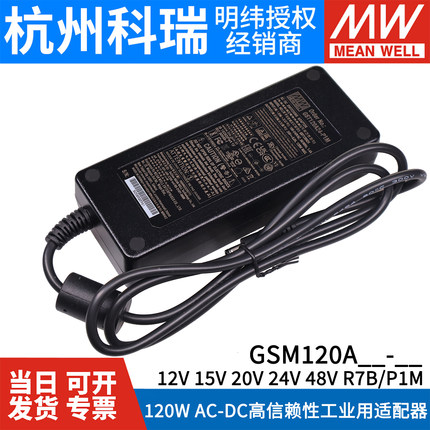 GST120A明纬A12/A15/A20/A24/A48开关电源R7B适配器P1M 12V24V GS