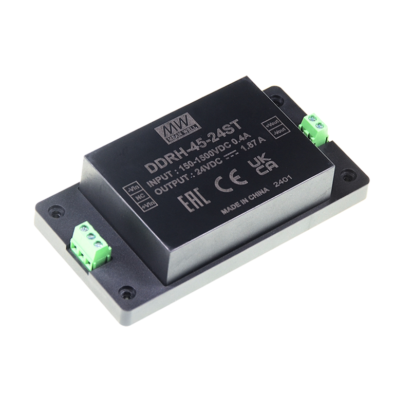 明纬电源DDRH-45-12/15/24/48/P/ST/DR 45W超宽输入DC-DC转换器