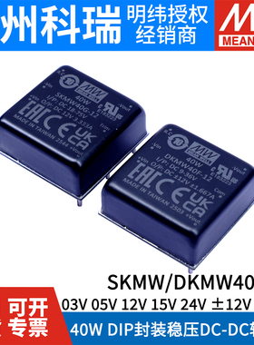 台湾明纬DCDC模块电源SKMW/DKMW 40F/40G 03V05V12V15V24V稳压40W