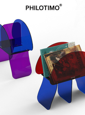 PHILOTIMO 原创设计INS风亚克力水母杂志架 样板间装饰品