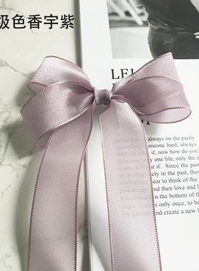 VEW宽2.5cm亮光纱带 手工发饰蝴蝶结材料DIY礼盒鲜花蛋糕包装丝带