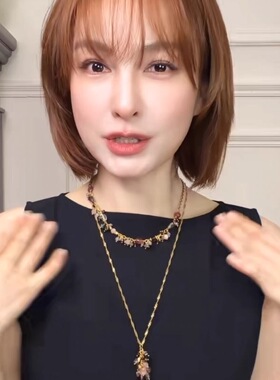 吴昕同款流苏珠穗项链欧美小众锁骨链秋冬时尚搭配耳钉戒指饰品