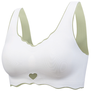 美背无痕大码运动内衣胖MM女士胸罩高中生背心无钢圈聚拢无扣文胸