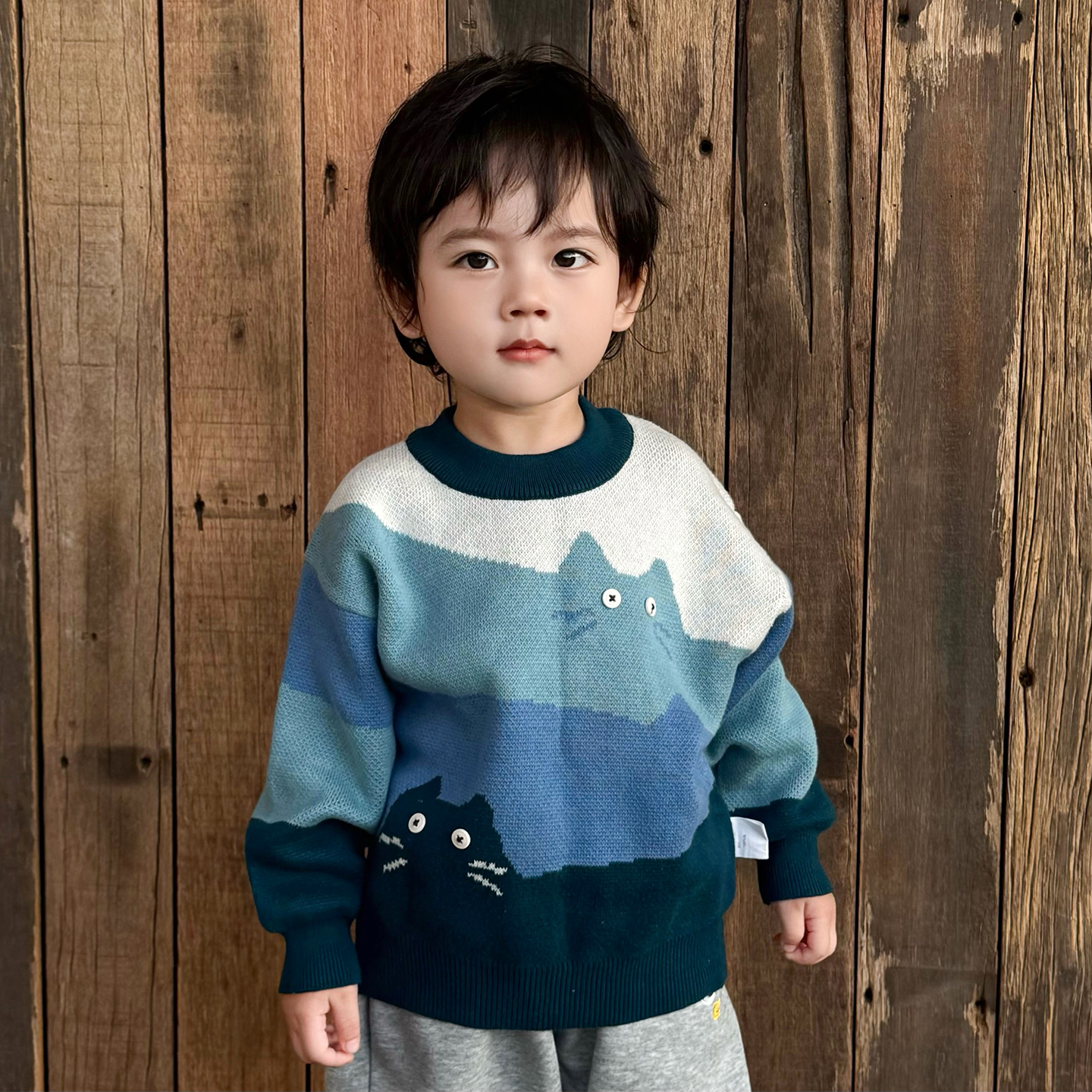 毛衣男童冬儿童针织衫秋冬款2025冬季新款男孩毛线衣宝宝套头上衣