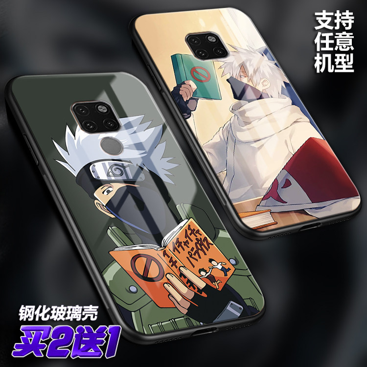 旗木卡卡西火影忍者帅气酷适用华为mate40 30p玻璃p40炫30p手机壳