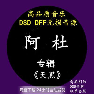 阿杜音乐专辑：《天黑》 DSD/DFF无损高品质HIFI母带音源下载