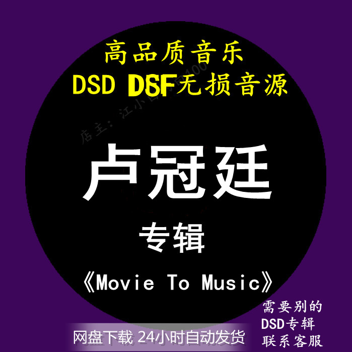 卢冠廷音乐专辑：《Movie To Music》 DSD无损高品质HIFI母带音源 乐器/吉他/钢琴/配件 软音源 原图主图