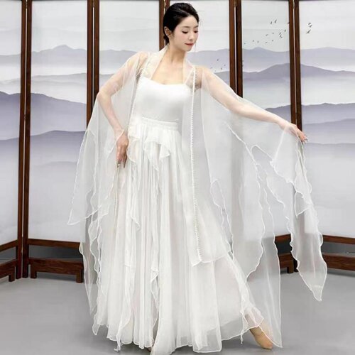 古典舞蹈服女飘逸花瓣袖开衫