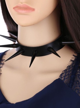 choker手工皮项圈情侣合金朋克风