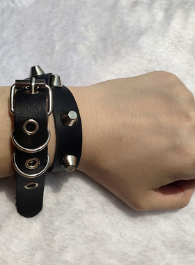 手链lolita柳钉配饰黑色手链原宿