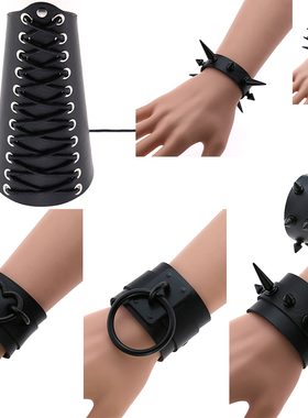 暗黑爱心尖钉柳钉手链